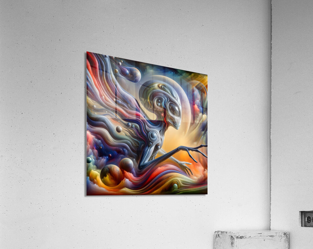 Aliens and New Moons Acrylic Print