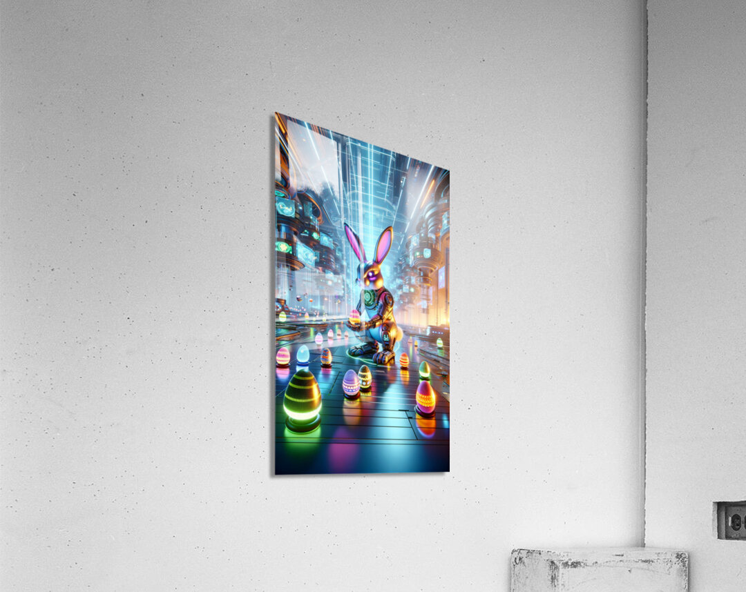 Robotic Easter Bunny Acrylic Print
