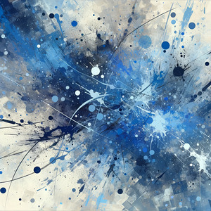 Blue Abstract Splatter