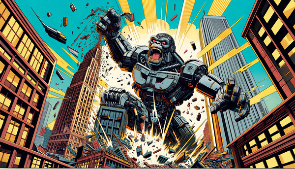 Classic Comic Ape Print