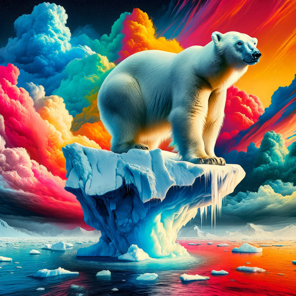 Polar Bear on Ice by Studio 9 Collective
