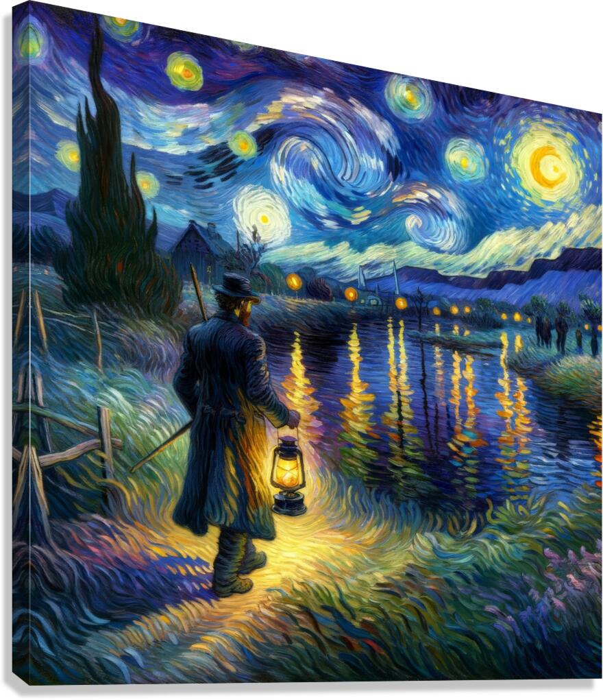 Stars by the River Canvas Print