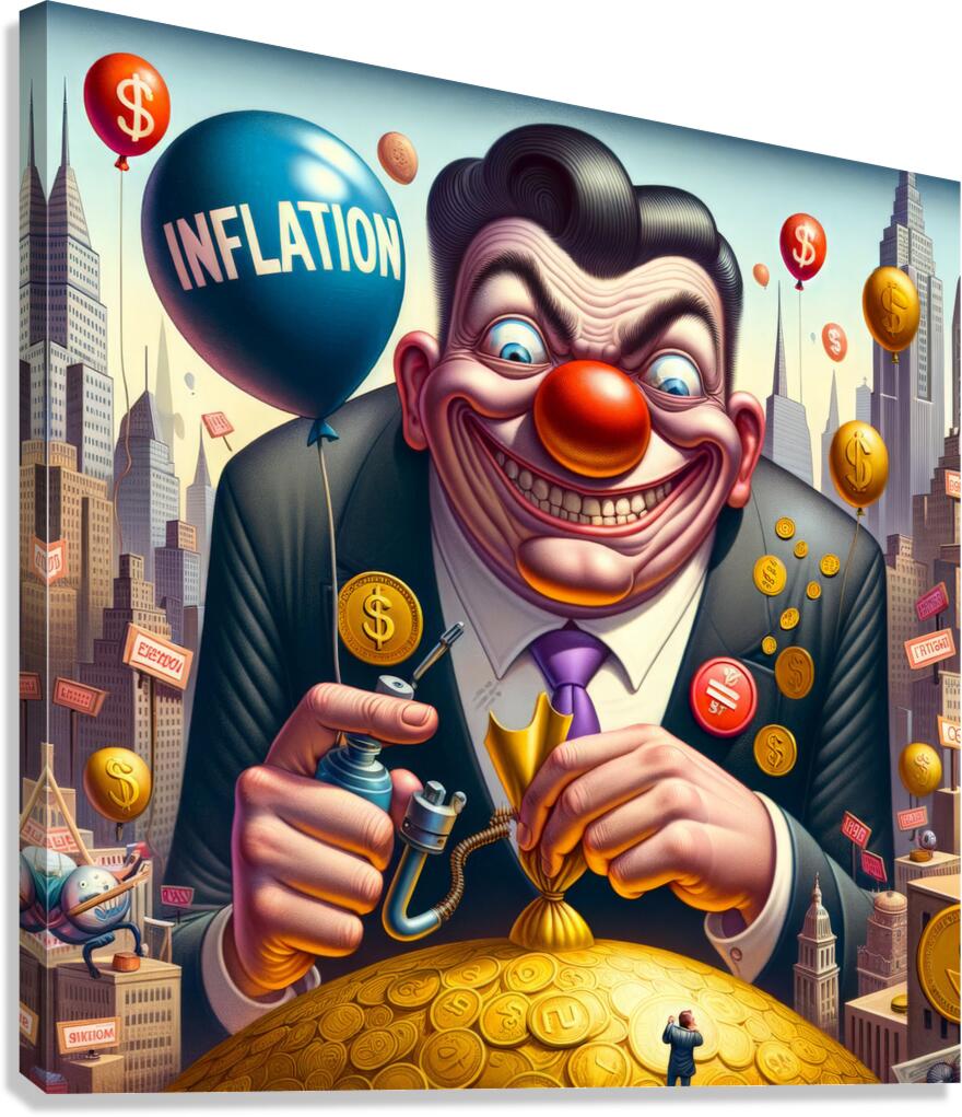 Face of Inflation Canvas Print