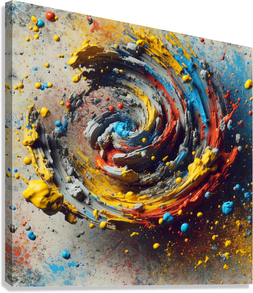 3D Paint Abstract Canvas Print