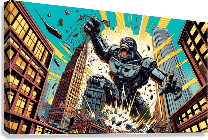 Classic Comic Ape Canvas Print