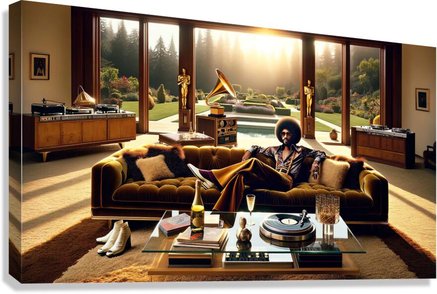 70s Black Success Canvas Print