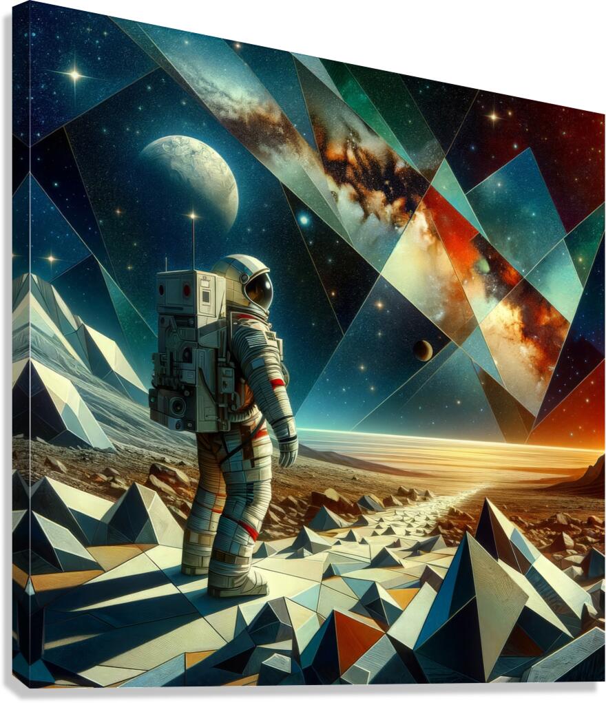 Astronaut in Multiverse Canvas Print