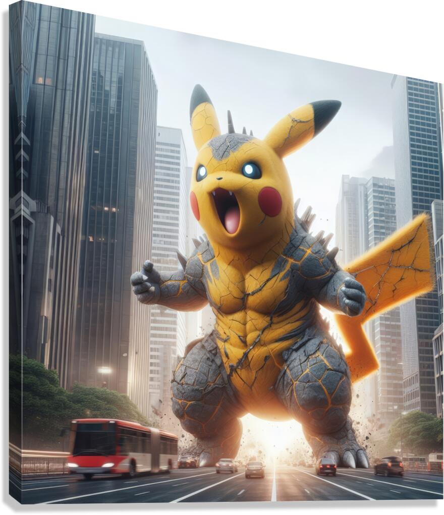Pikachu Kaiju Canvas Print