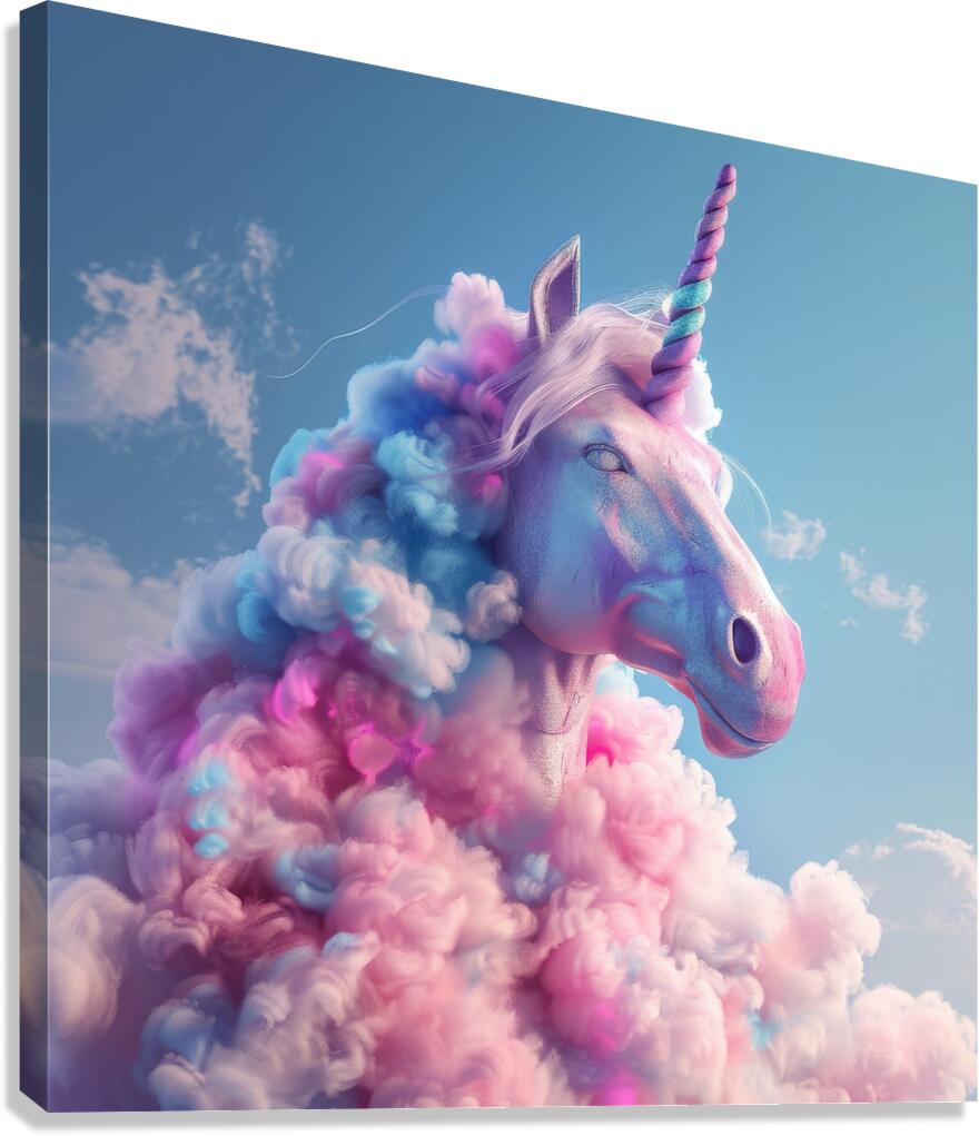 Cotton Candy Unicorn Canvas Print