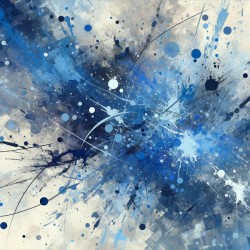 Blue Abstract Splatter