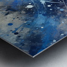 Blue Abstract Splatter Metal print