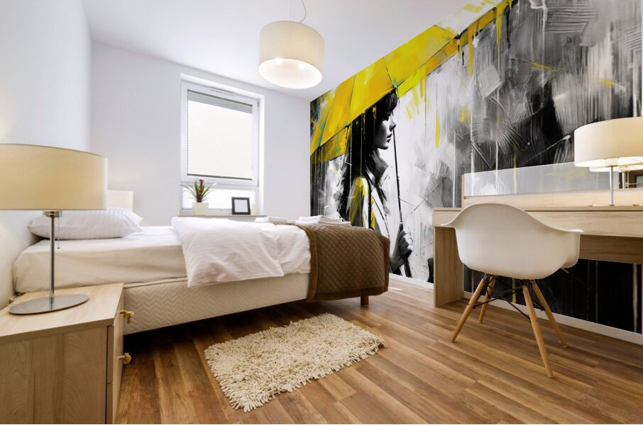 Bright Rainy Nights Mural print