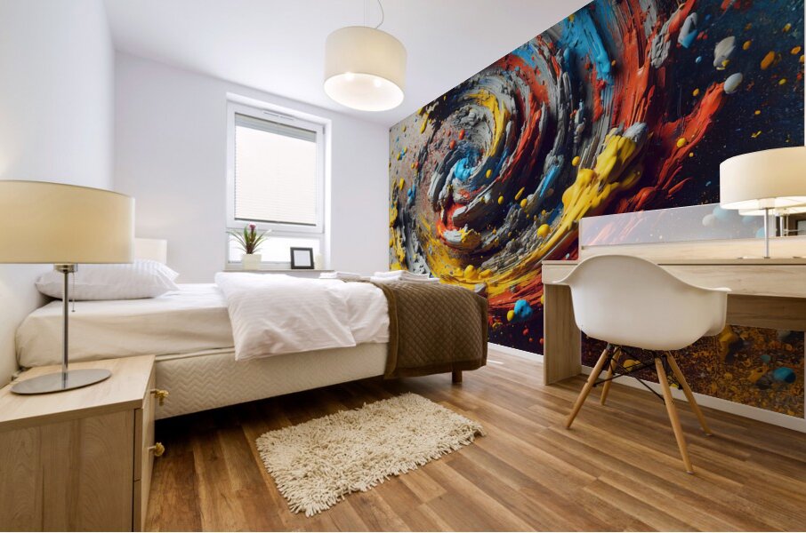 3D Paint Abstract Mural print
