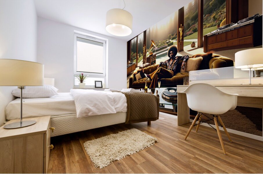 70s Black Success Mural print