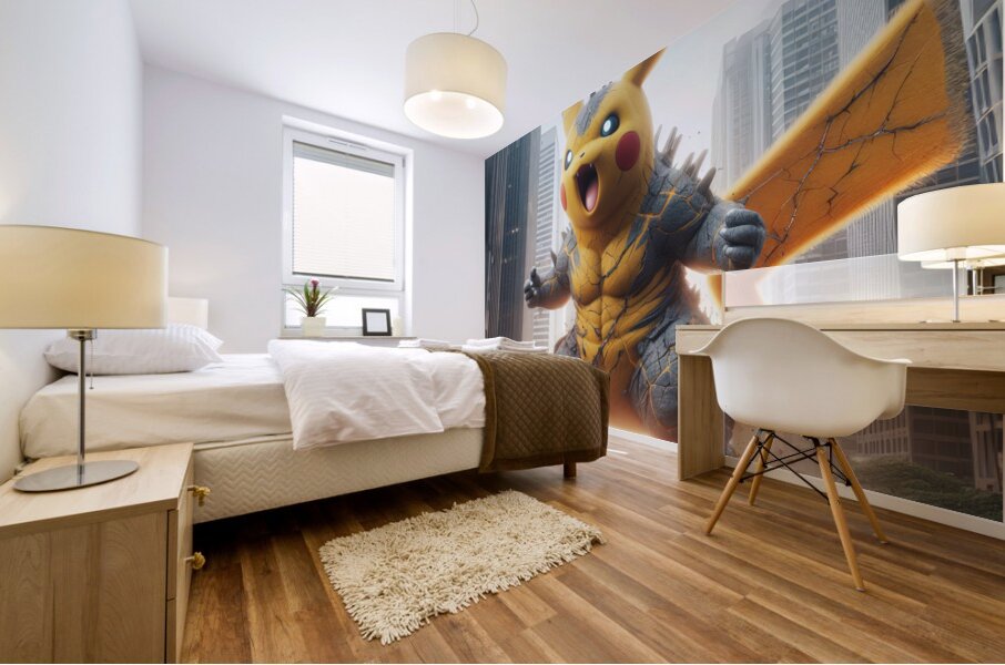 Pikachu Kaiju Mural print