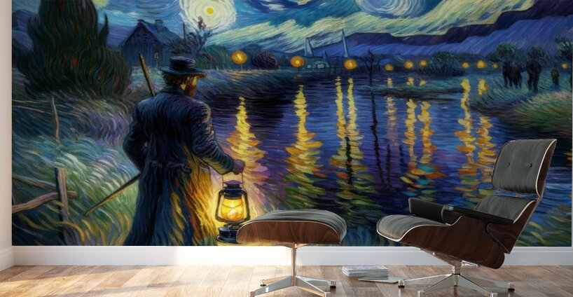 Stars by the River Wall Murals