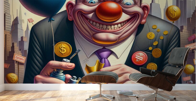 Face of Inflation Wall Murals