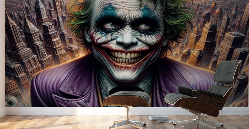 Clown Over the City Wall Murals