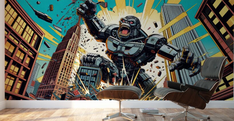 Classic Comic Ape Wall Murals