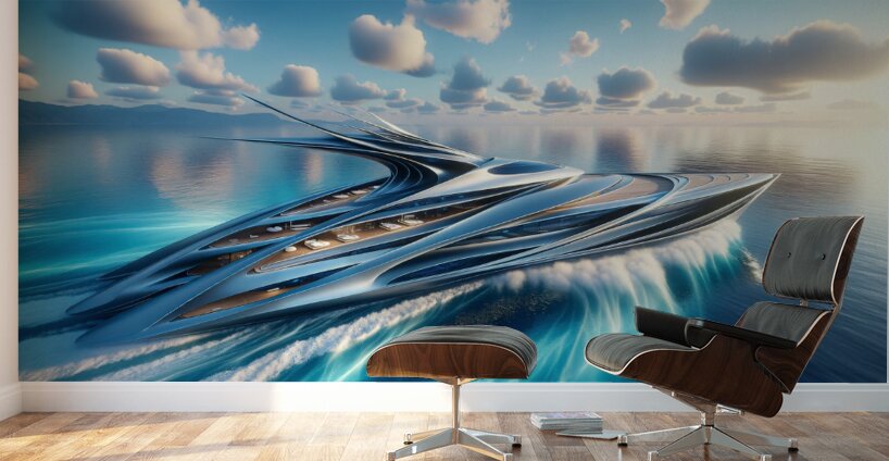 Futuristic Yacht Wall Murals