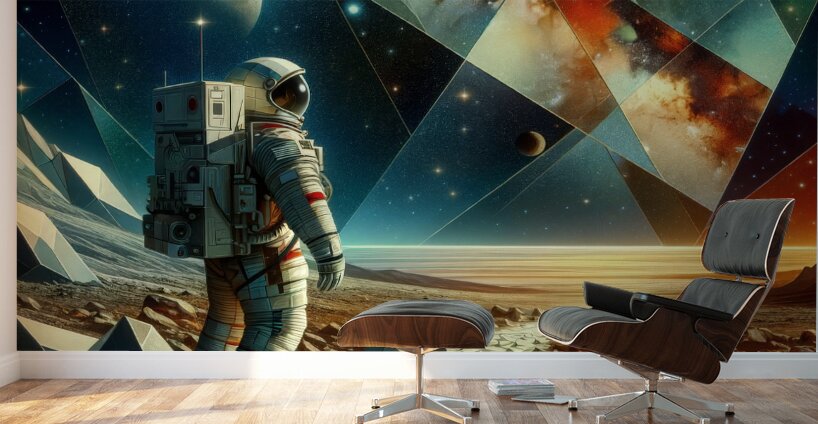 Astronaut in Multiverse Wall Murals