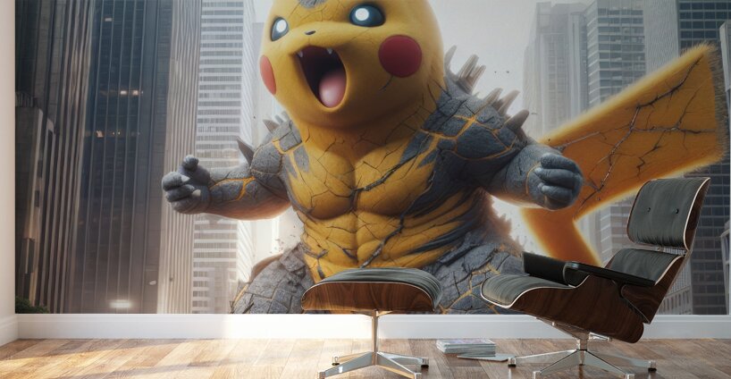 Pikachu Kaiju Wall Murals