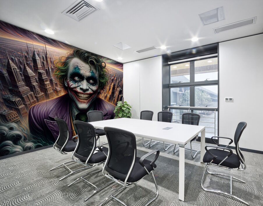 Clown Over the City Wall Printing