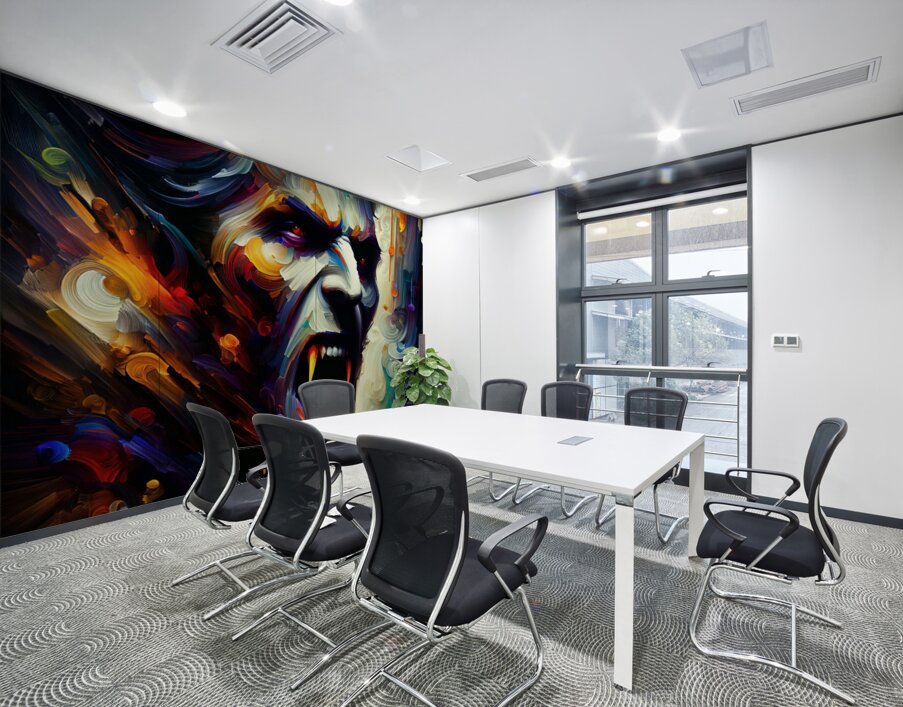 Abstract Vampire Wall Printing