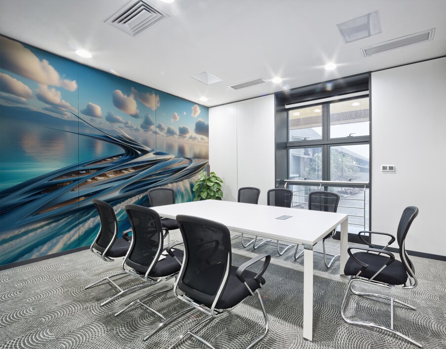 Futuristic Yacht Wall Printing