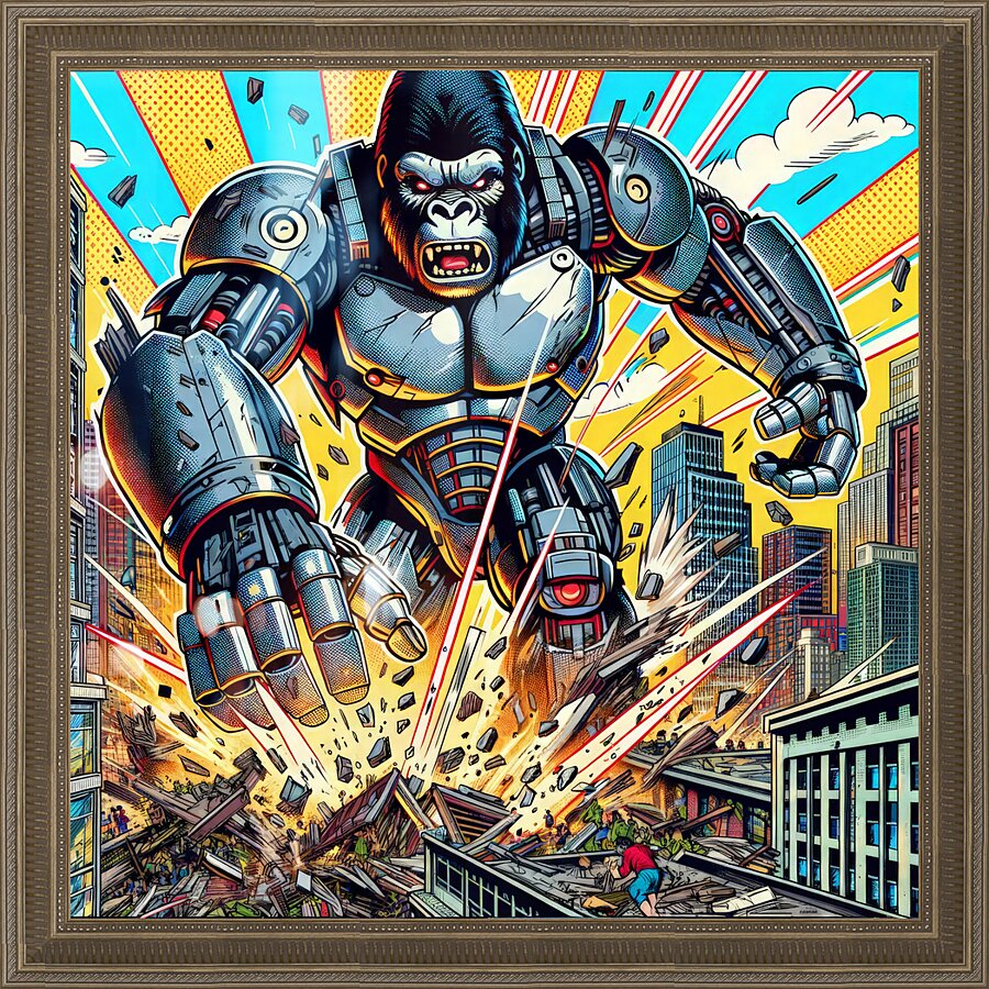Classic Comic Ape 2 Picture Frame print