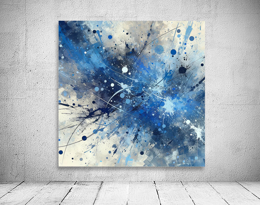 Blue Abstract Splatter Wall Preview
